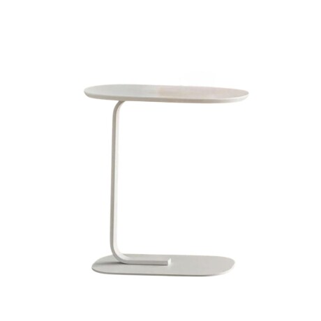 Mesa de Arrime Auxiliar Madera y Metal - 45x28x60cm blanco