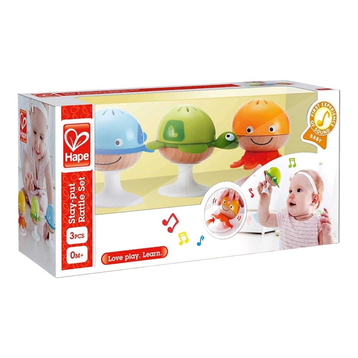 Set de 3 Sonajeros con Ventosas Hape 