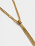 Collares Largos Metal Collar Largo Con Cadenas - Dorado