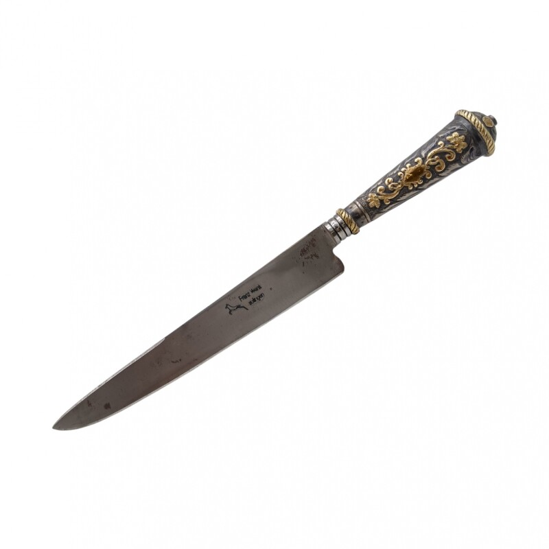 CUCHILLO CRIOLLO PLATA Y ORO 02 cccrpo02