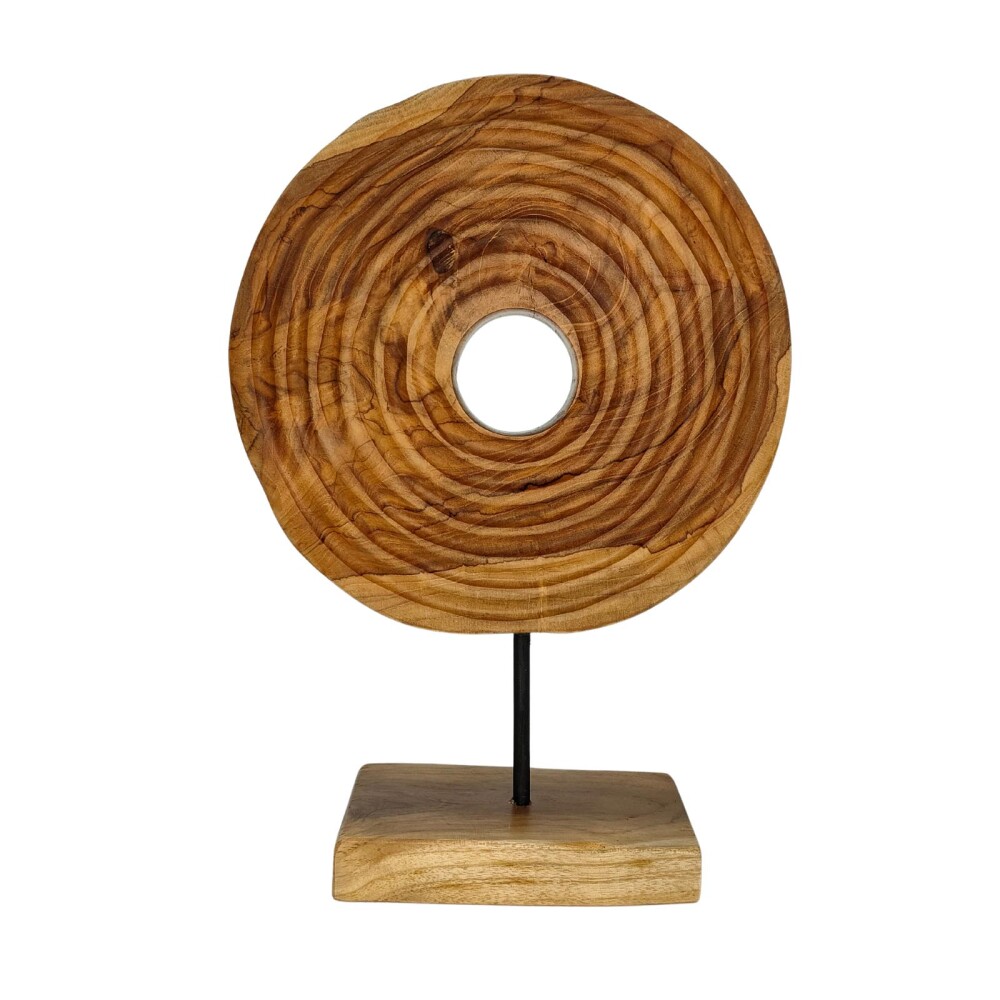 ADORNO DECORATIVO RUEDA TERRACOTA BLANCO NATURAL