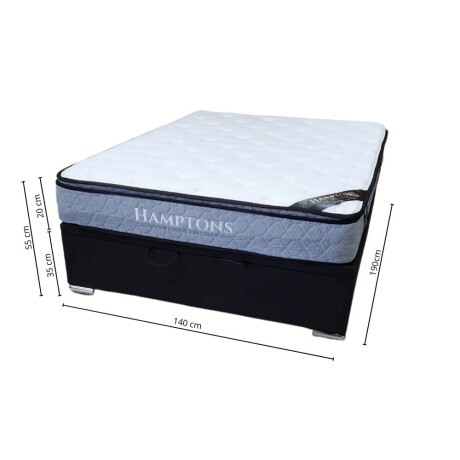 Sommier 2 Plazas Box Baul Hamptons Ruthenium Hybrid Lcm Sommier 2 Plazas Box Baul Hamptons Ruthenium Hybrid Lcm