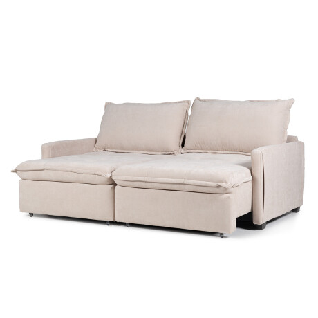 Sofá Cama Oliver - Tela Microfibra 12072 (Beige)
