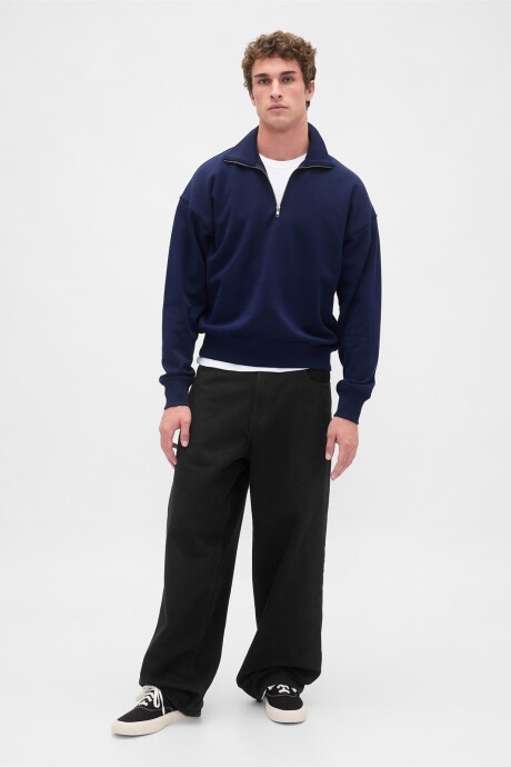 Buzo Deportivo Medio Cierre Hombre Navy Uniform