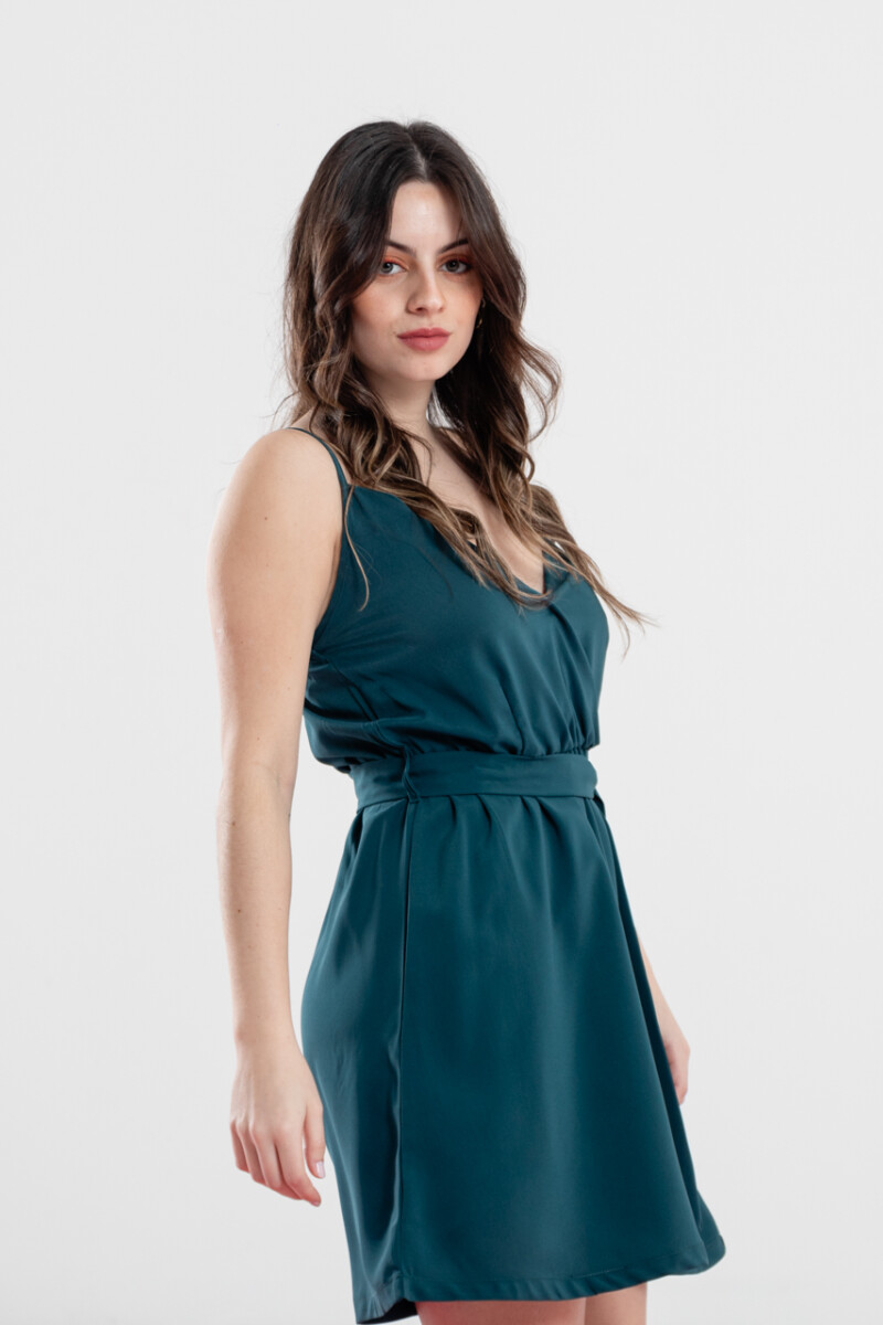 VESTIDO ELISE VERDE PETROLEO