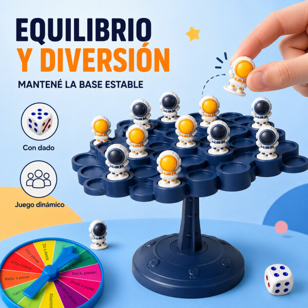 Juego de Mesa de Equilibrio Astronautas 50 Piezas Negro 1