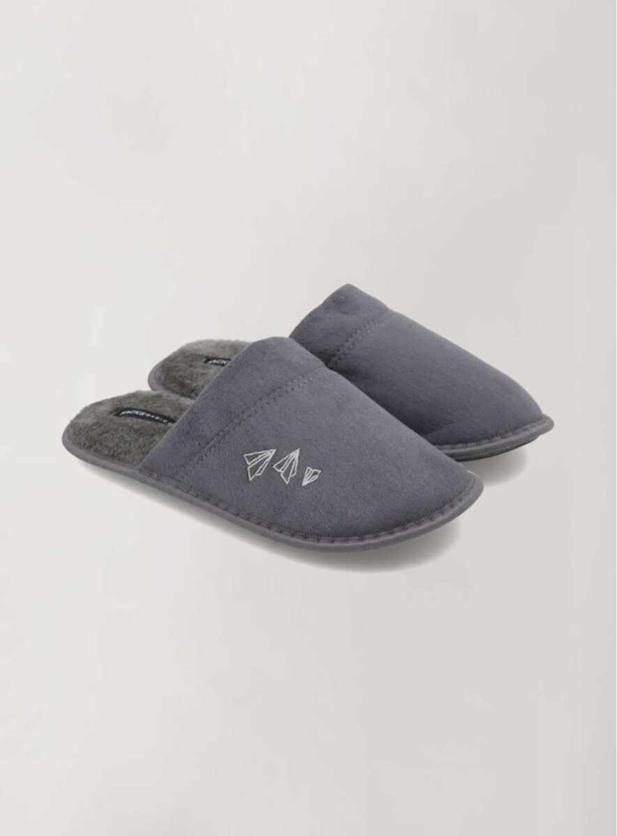 Pantufla plane - Gris oscuro 