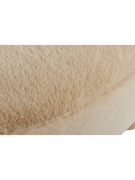 Puf RAMSDAL Ø70 tela beige/color color roble Puf RAMSDAL Ø70 tela beige/color color roble