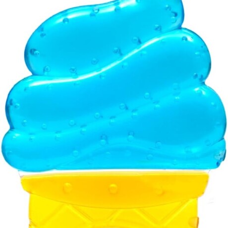 Mordillo silicona con agua Heladito azul