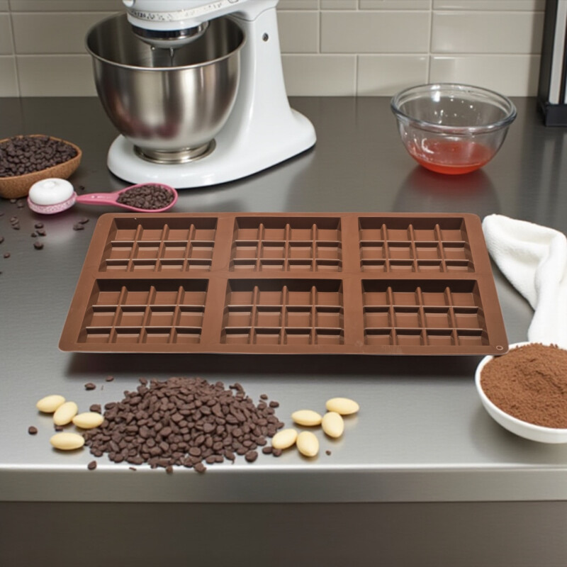 Molde Tableta de Chocolate 26x17x 1,5 cm Sin Color