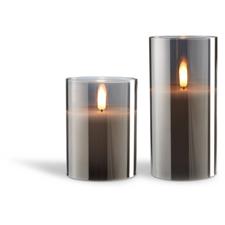 Vela pilar LED KLAUS Ø8xA10cm gris Gris