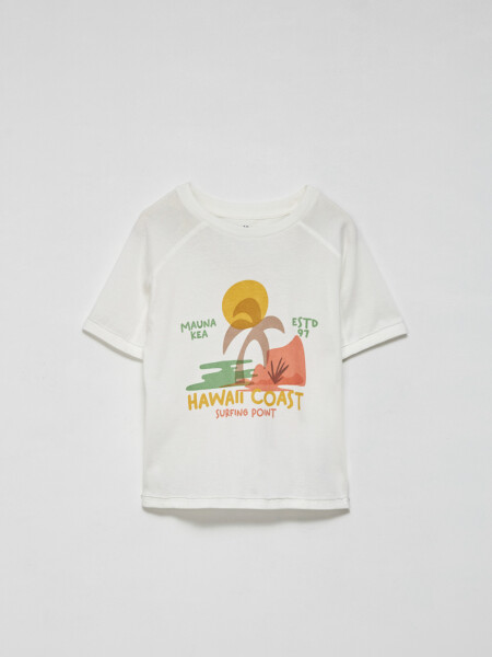 Camiseta manga corta Hawai - Crudo