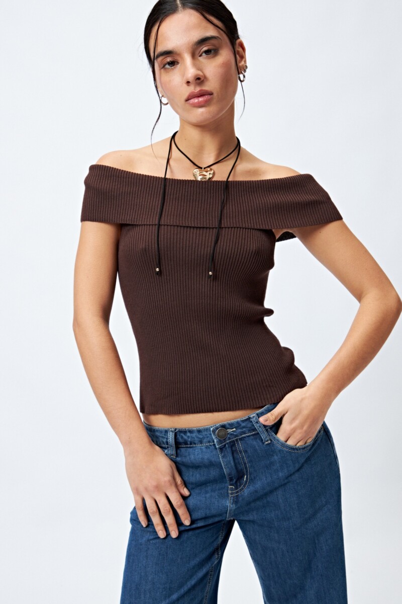 TOP LEONELA - Chocolate 