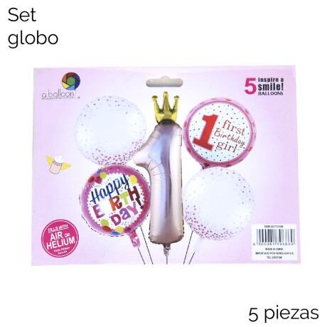 Set Globo 1 Añito Varon Y Nena 5 Unidades Set Globo 1 Añito Varon Y Nena 5 Unidades