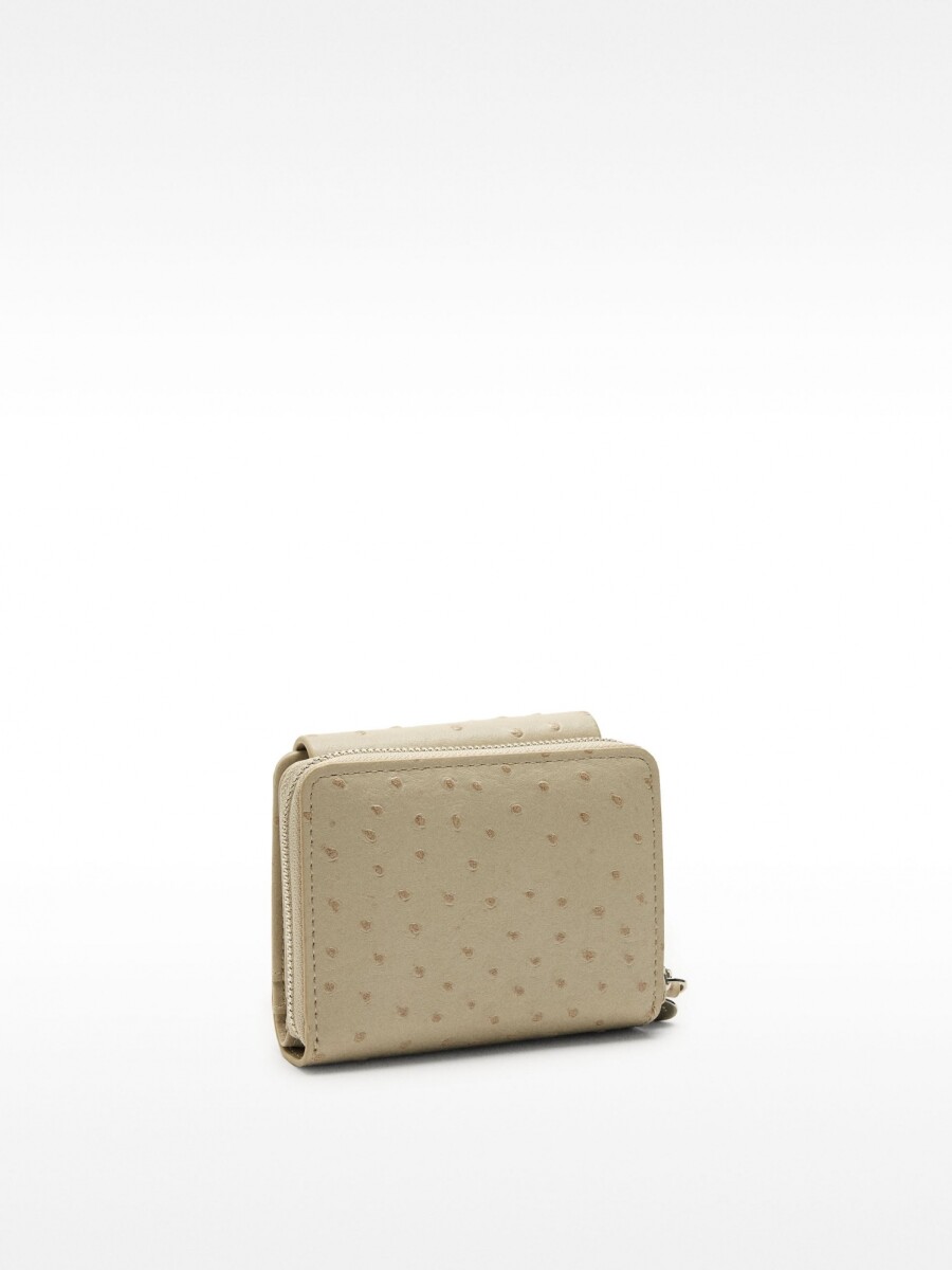 Cartera Con Grabado Animal taupe