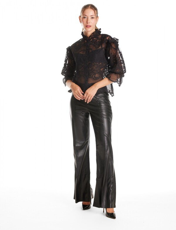 Pantalon Eco Cuero NEGRO