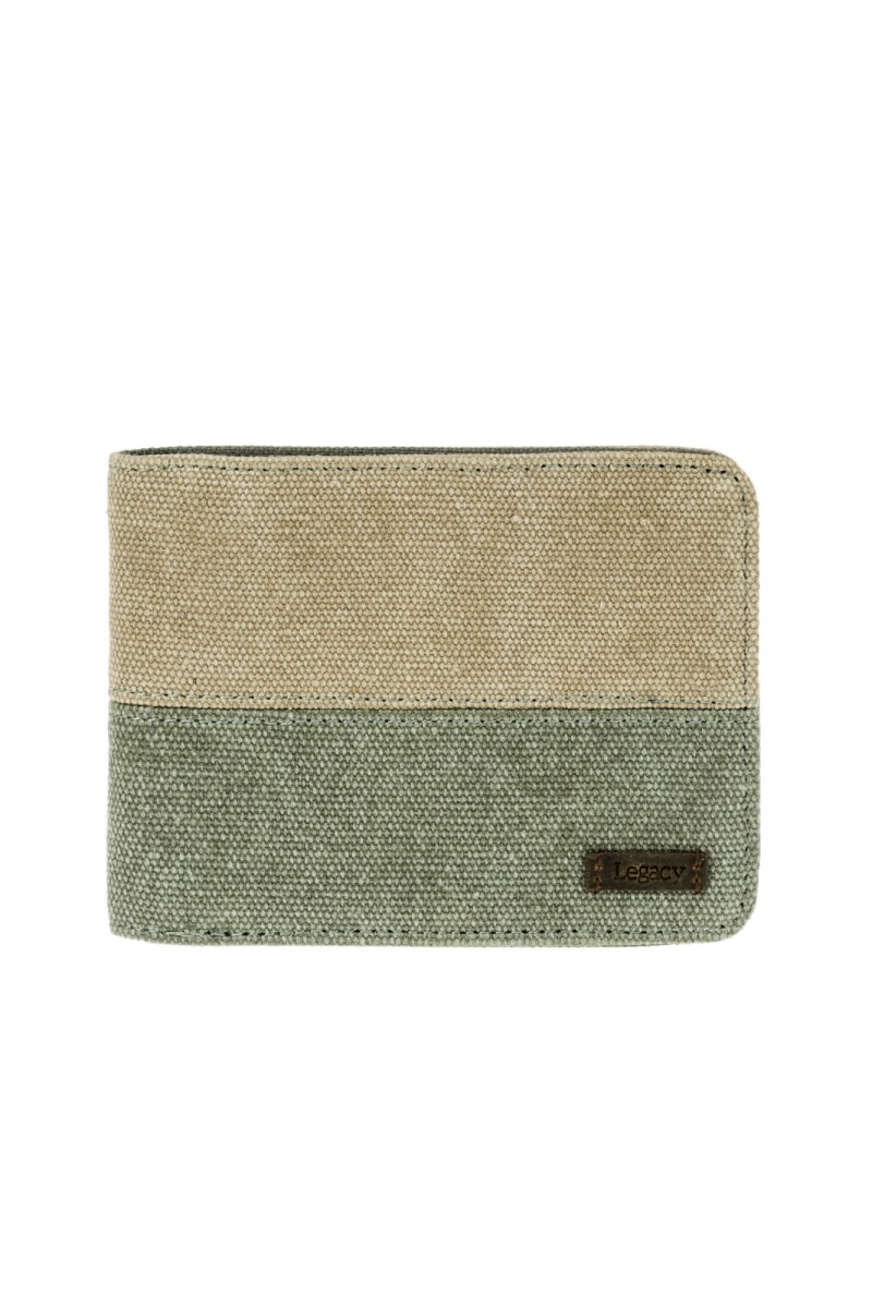 Billetera en canvas - Verde 