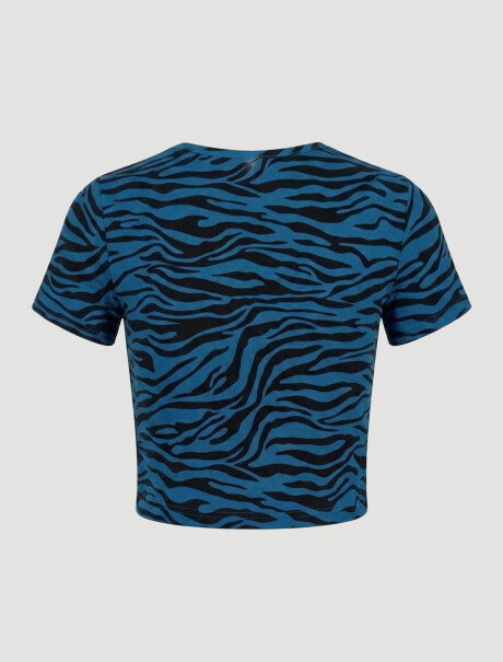 T-shirt DK estampada turquesa