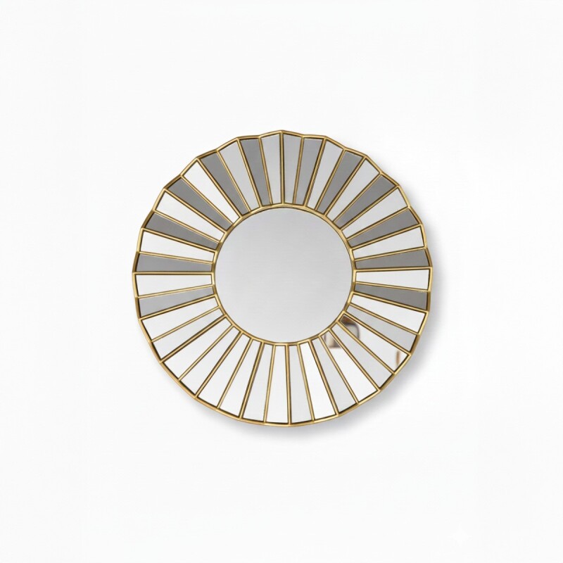 ESPEJO RED C/MARCO DORADO Unica