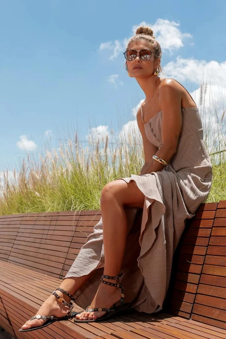 Vestido Eduarda Beige