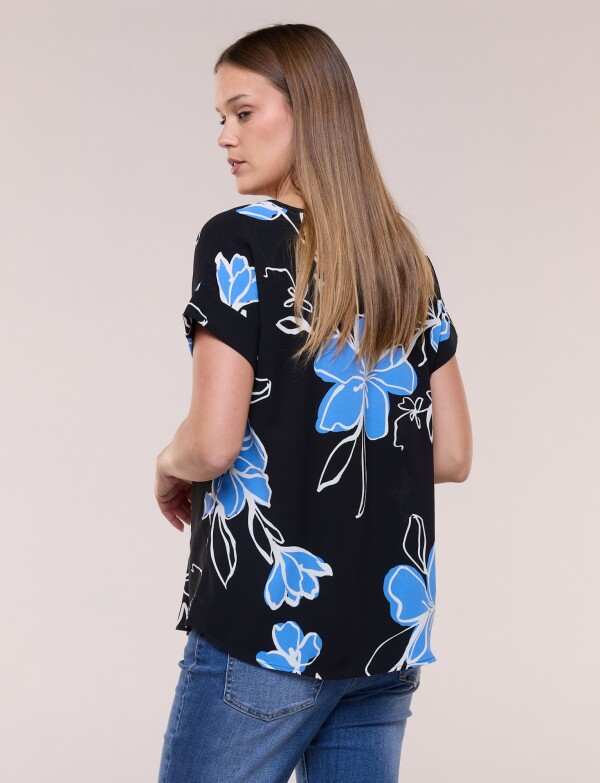 Blusa Holgada Printed NEGRO/MULTI