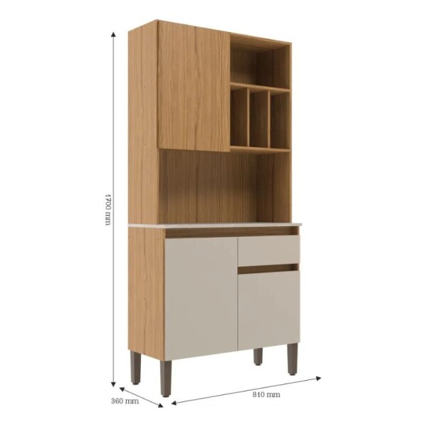KIT COCINA 3 PUERTAS 1 CAJON NATURALE/GRIS PETRA KIT COCINA 3 PUERTAS 1 CAJON NATURALE/GRIS PETRA