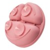 Plato con divisiones y ventosa BUBA rosado