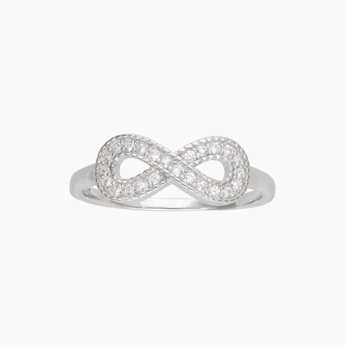 Anillo En Plata 925 Con Circonias Diseño Infinito 