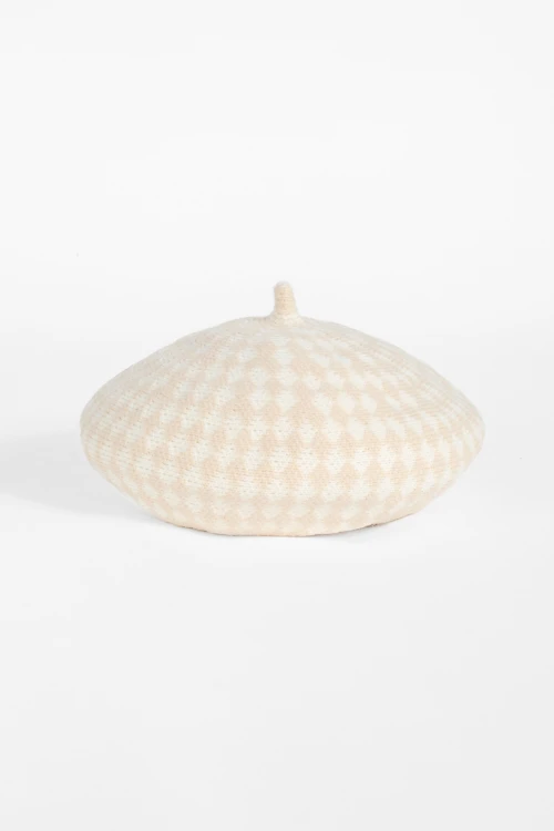 Boina rombos beige