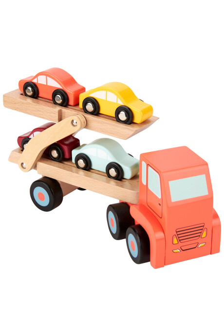 Set camión de carga y autos en madera Set camión de carga y autos en madera