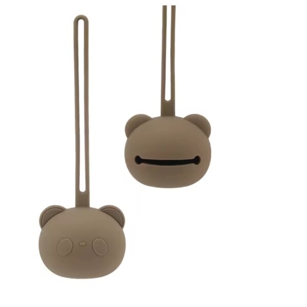 porta chupete pod silicona oso verde musgo