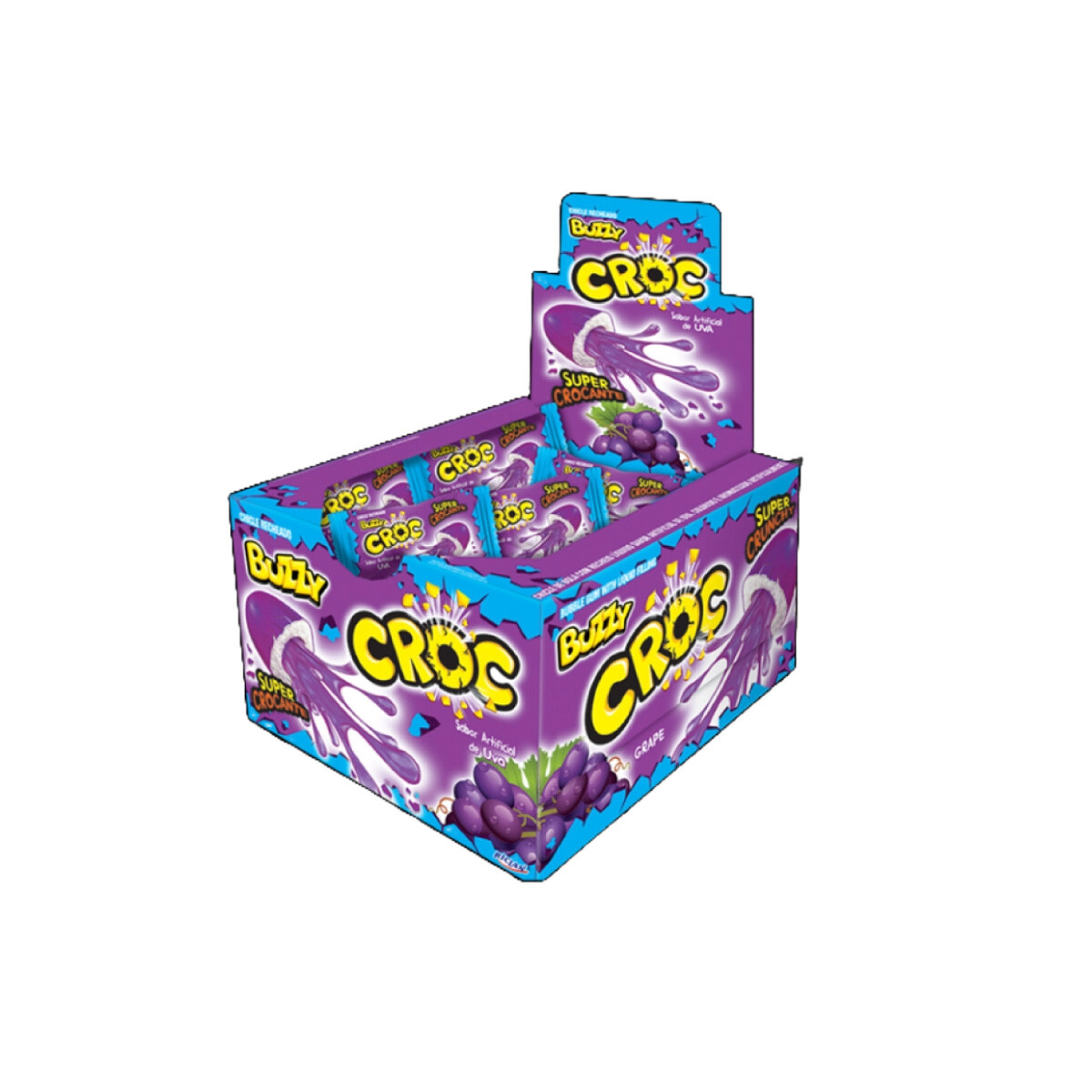 CHICLE BUZZY CROC X40 (TIPO POOSH)CONFITADO - UVA 