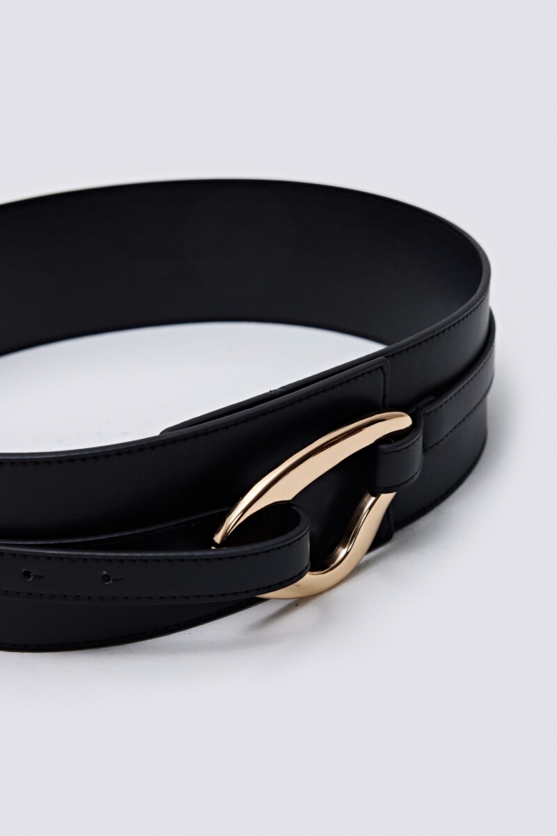 Faja hebilla irregular negro