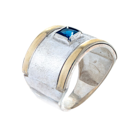 Anillo plata 925, double con circonia Anillo plata 925, double con circonia