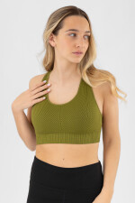 Top deportivo sin costura Verde claro