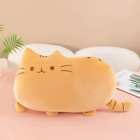 Almohadón de peluche con forma de gatito Marrón