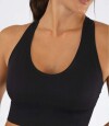 Top deportivo sin costura Negro