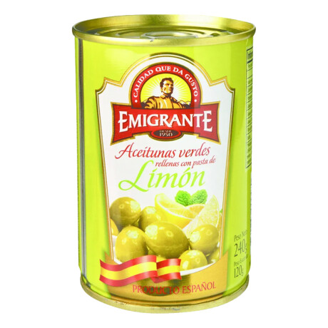 ACEITUNA RELL C/LIMON LTA 120/240G EMIGRANTE ACEITUNA RELL C/LIMON LTA 120/240G EMIGRANTE