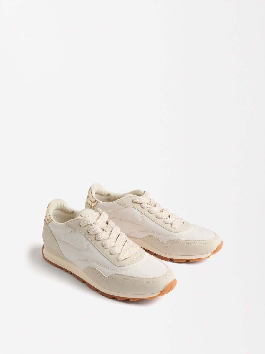 Zapatillas Combinadas De Nylon blanco