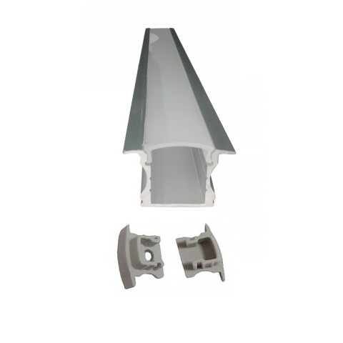 Regleta para cinta LED con dif opal 1m p/ embutir IX4680