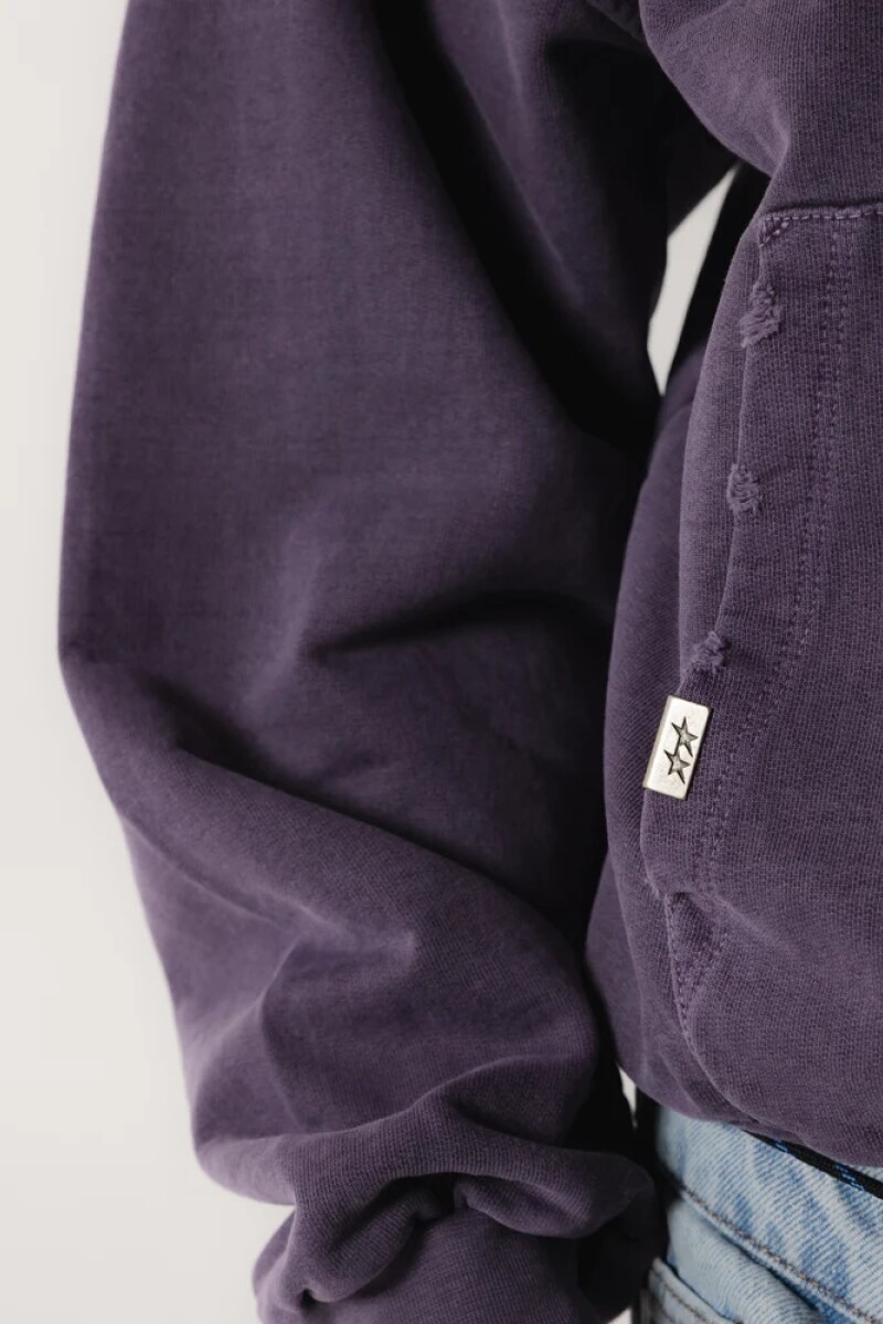Pigment Dyed Purple Icon Hoodi Violeta