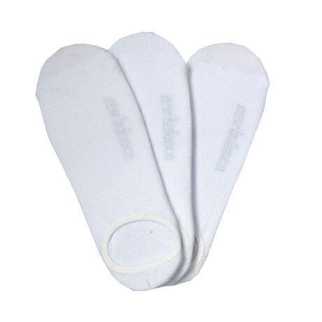 Medias N200-6 x3 Ultra Bajo Media invisible Unisex Blanco