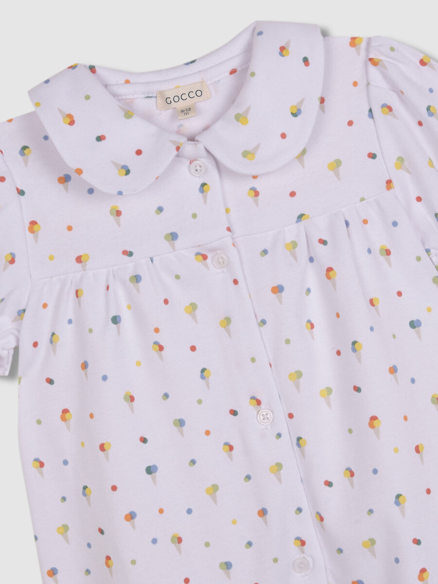 Pijama Estampado Helados Blanco