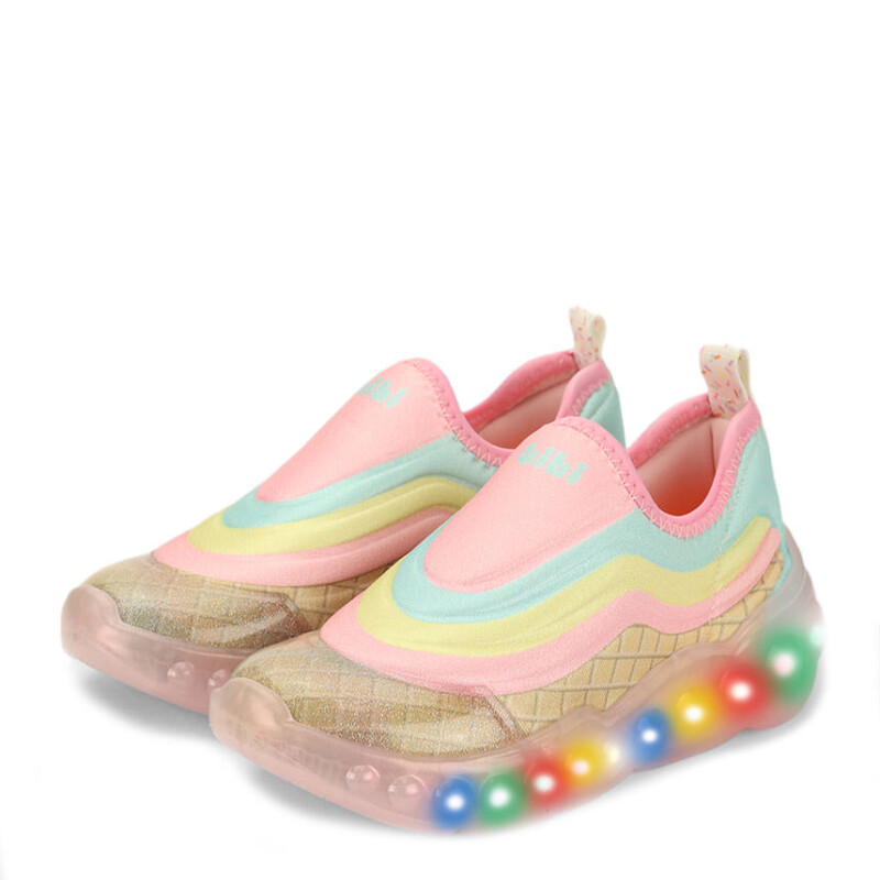 Championes de Niña Bibi Roller Celebration 3.0 Luces Rosa