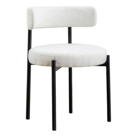 Juego De Comedor 4 Sillas Boucle + Mesa Tulip Mesa en blanco