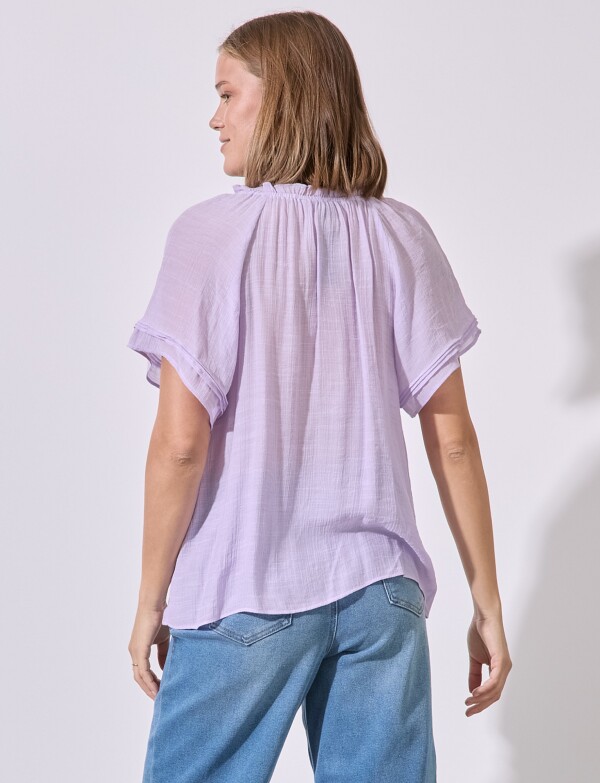 Blusa Botones LAVANDA