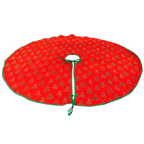 POLLERIN PIE DE ARBOL 90CM FIELTRO DISEÑO CON GLITTER ROJO BORDE VERDE 26932 POLLERIN PIE DE ARBOL 90CM FIELTRO DISEÑO CON GLITTER ROJO BORDE VERDE 26932