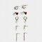 Aros Sets Con corazón Set De Aros Con Corazón - Plateado