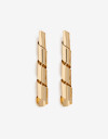 Aros Colgantes Largos Metal Aros Colgantes Largos, Espiral - Dorado