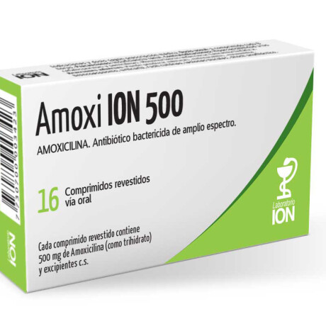 Amoxi Ion 500mg 16 Comprimidos Amoxi Ion 500mg 16 Comprimidos